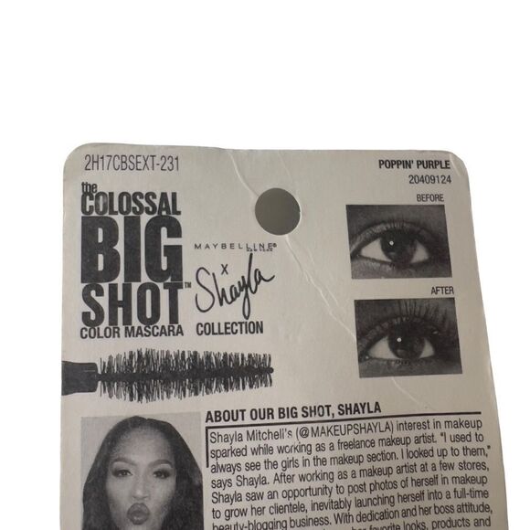 Maybelline New York The Colossal Big Shot Waterproof Mascara 232 POPPIN' purple - Picture 4 of 5